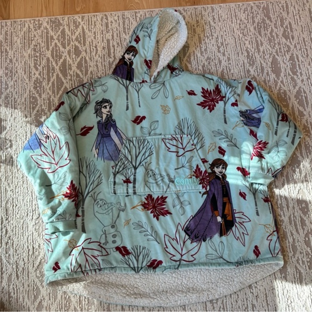 The Comfy Jr Kids Frozen Elsa Oversized Blanket Hoodie